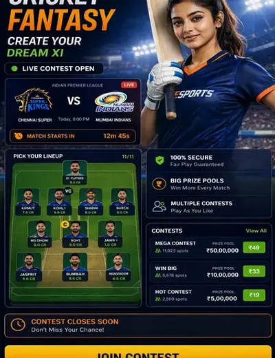 Come (Come App) fantasy cricket & matchday visual 3